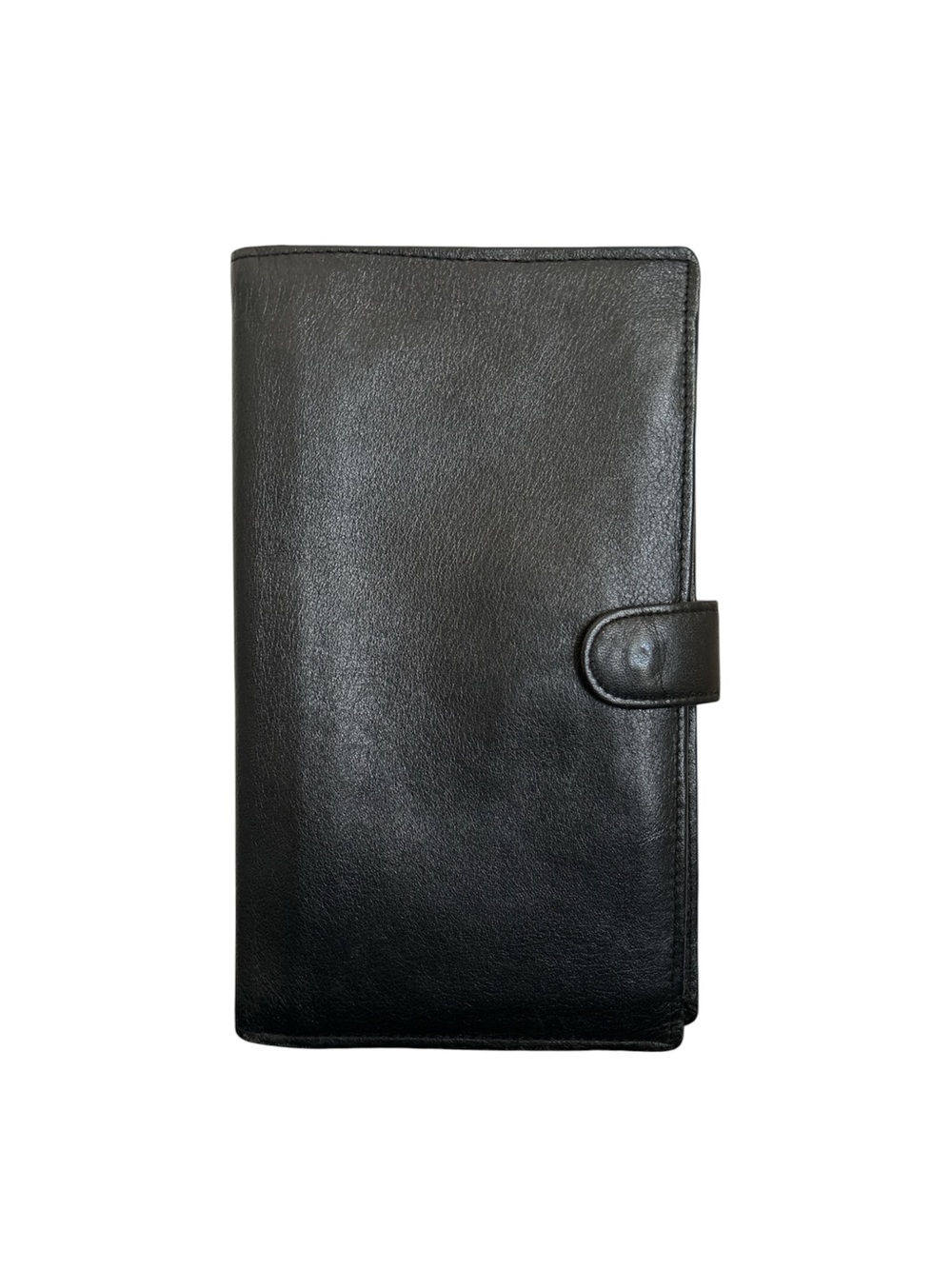 Vintage Black Valencia Cowhide Leather Travel Wallet Organizer EUC Unisex